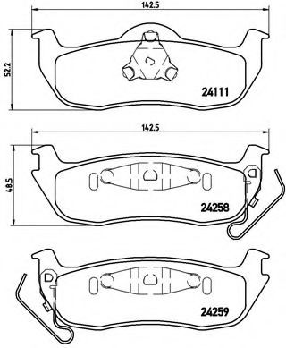 set placute frana,frana disc