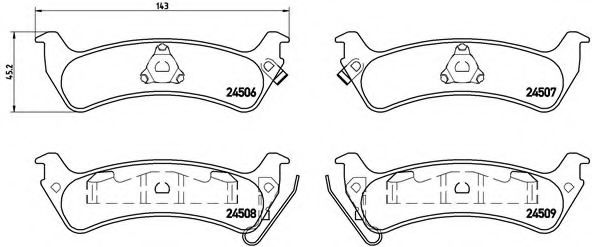 set placute frana,frana disc