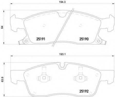 set placute frana,frana disc