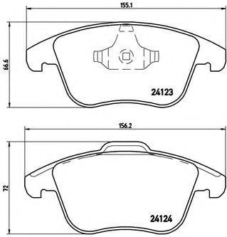 set placute frana,frana disc