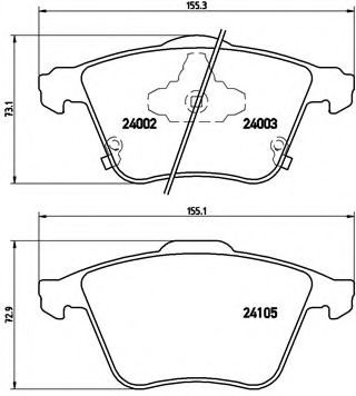 set placute frana,frana disc