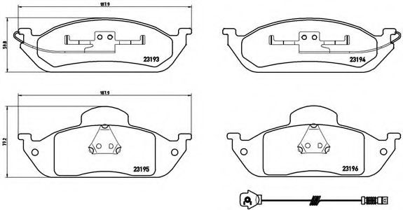 set placute frana,frana disc