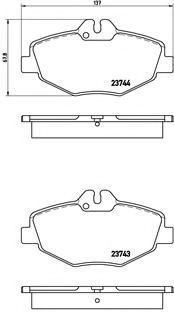 set placute frana,frana disc