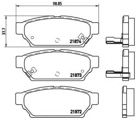 set placute frana,frana disc