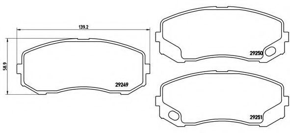 set placute frana,frana disc