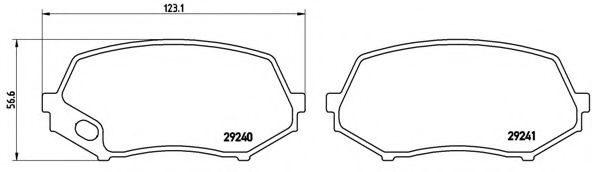 set placute frana,frana disc