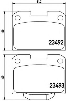 set placute frana,frana disc