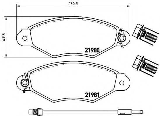 set placute frana,frana disc