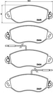 set placute frana,frana disc