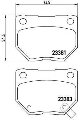 set placute frana,frana disc