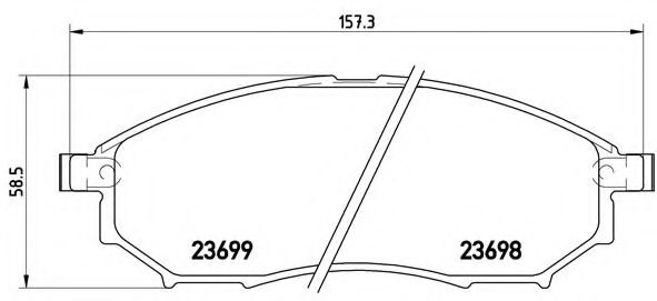 set placute frana,frana disc