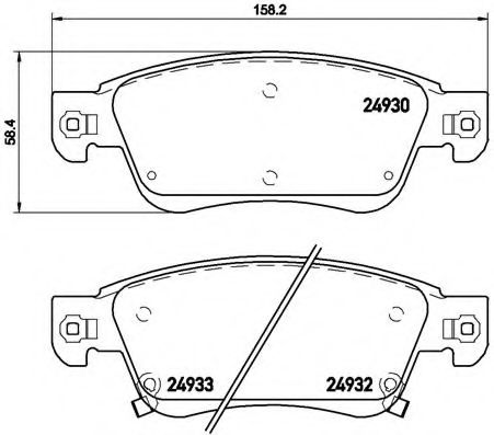 set placute frana,frana disc