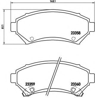 set placute frana,frana disc