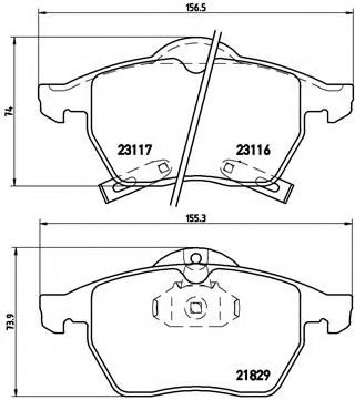 set placute frana,frana disc