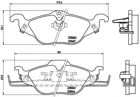 set placute frana,frana disc