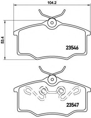 set placute frana,frana disc