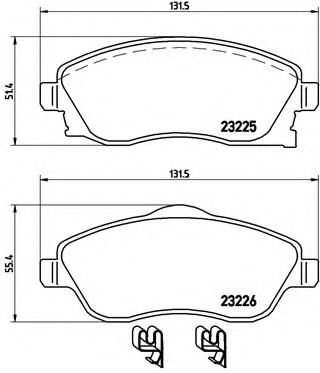 set placute frana,frana disc