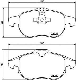 set placute frana,frana disc