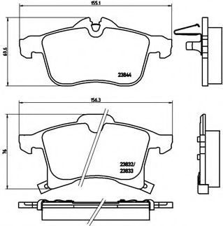 set placute frana,frana disc