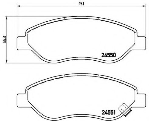 set placute frana,frana disc