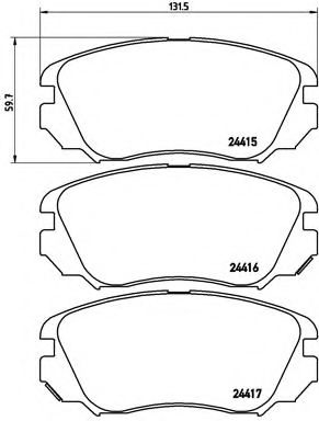 set placute frana,frana disc