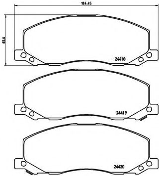 set placute frana,frana disc