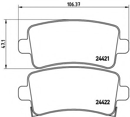 set placute frana,frana disc