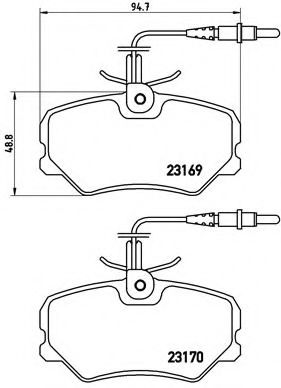 set placute frana,frana disc