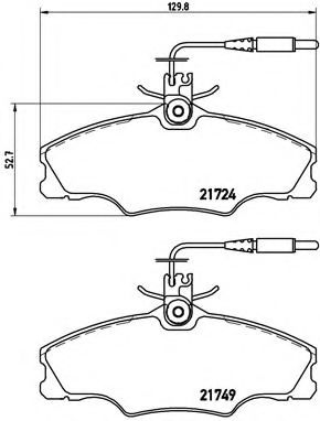 set placute frana,frana disc