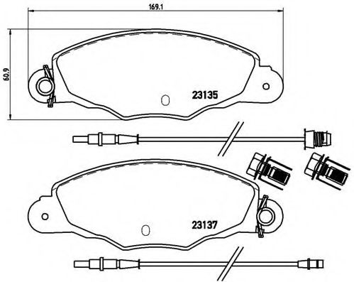 set placute frana,frana disc