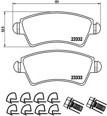 set placute frana,frana disc