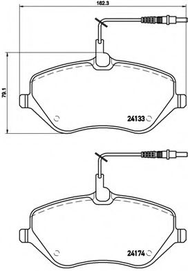 set placute frana,frana disc