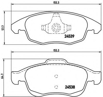 set placute frana,frana disc