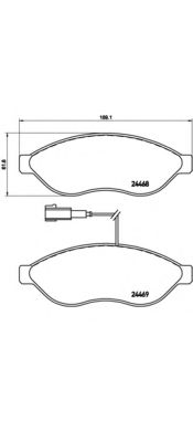 set placute frana,frana disc