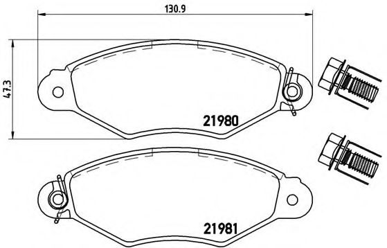 set placute frana,frana disc