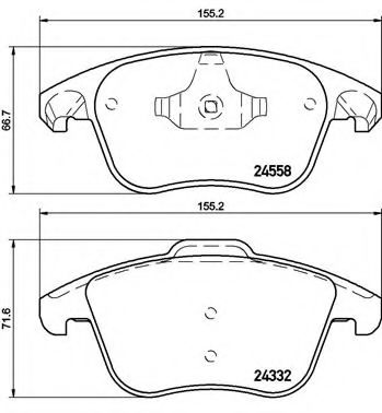 set placute frana,frana disc