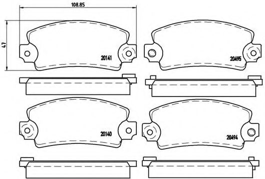 set placute frana,frana disc