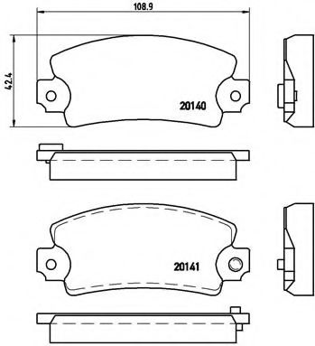 set placute frana,frana disc