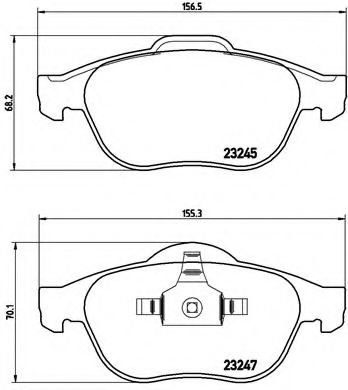 set placute frana,frana disc