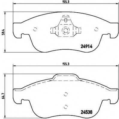 set placute frana,frana disc