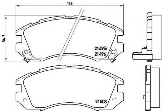 set placute frana,frana disc