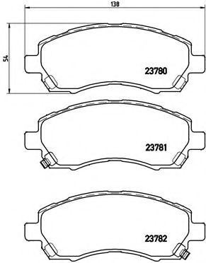 set placute frana,frana disc