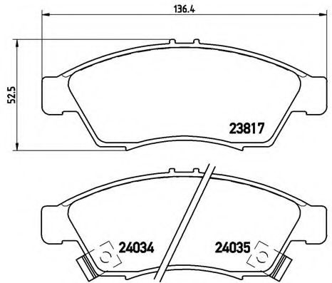 set placute frana,frana disc