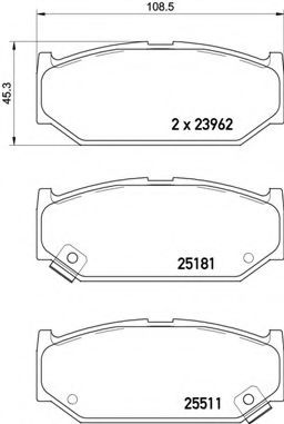 set placute frana,frana disc