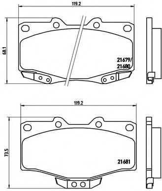 set placute frana,frana disc