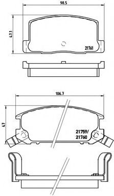 set placute frana,frana disc