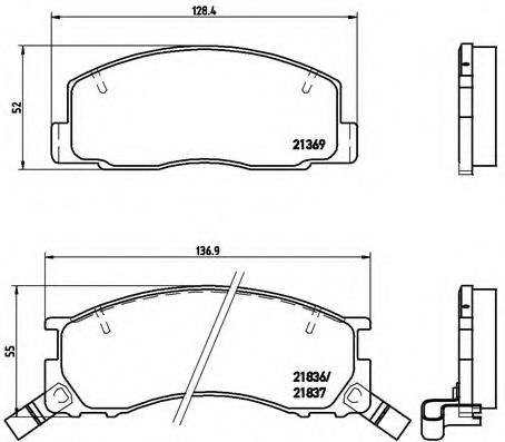 set placute frana,frana disc