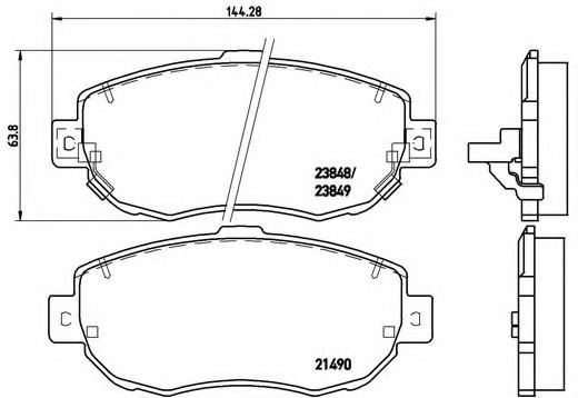 set placute frana,frana disc