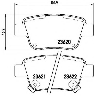 set placute frana,frana disc