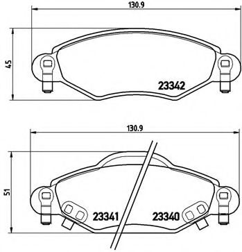 set placute frana,frana disc